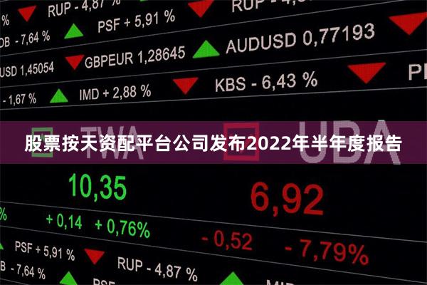 股票按天资配平台公司发布2022年半年度报告