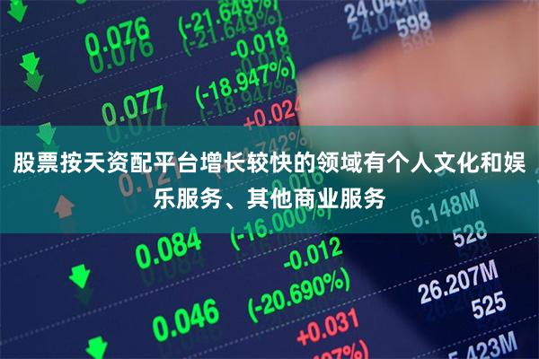 股票按天资配平台增长较快的领域有个人文化和娱乐服务、其他商业服务